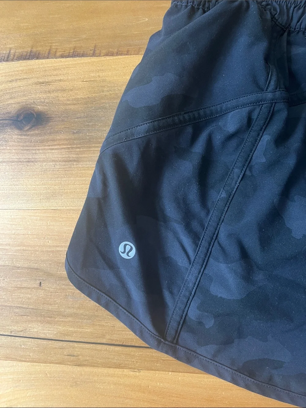Lululemon Black Camo Athletic Shorts